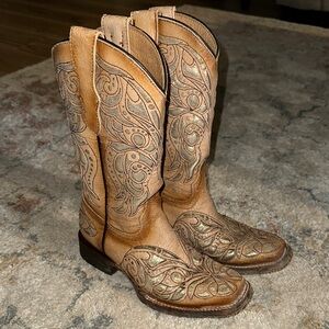 Corral Tan Leather Western Boots